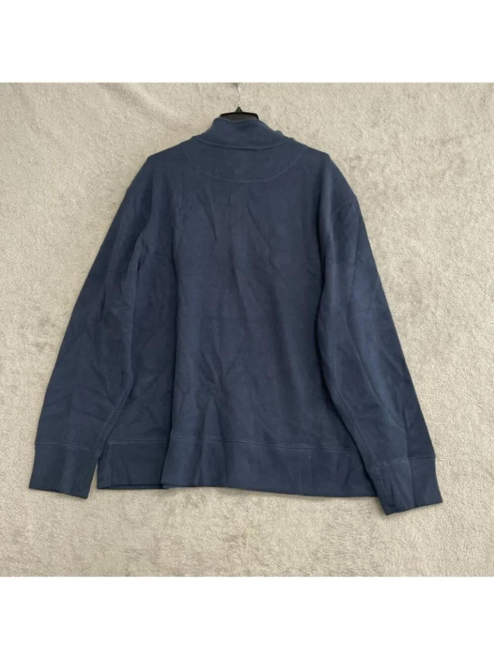 Banana Republic Men's XXL Navy Half-Zip Pullover Sweatshirt Cotton-Blend M1020